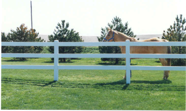 American Fence Company Omaha, Nebraska - Vinyl Fencing, 3 Ranch Rail (955)