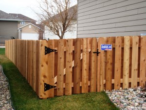 American Fence Company Omaha, Nebraska - Wood Fencing, Cedar Board on Board, AFC, SD